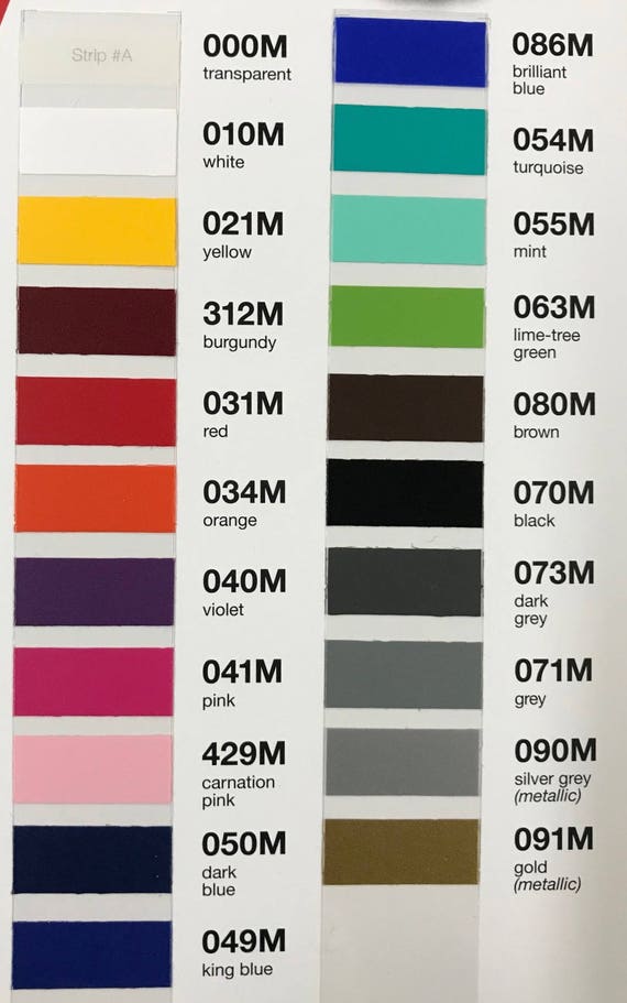 Oracal 641 Color Chart