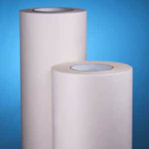 May include: Two rolls of white adhesive-backed paper, one larger than the other, against a blue background.