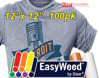 12" * x 12" / 100-pk  Siser EasyWeed HTV- Heat Transfer Vinyl