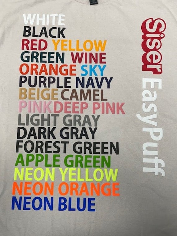 Siser Easy Puff 12 by 5 Yards Heat Transfer Vinyl For T-Shirts