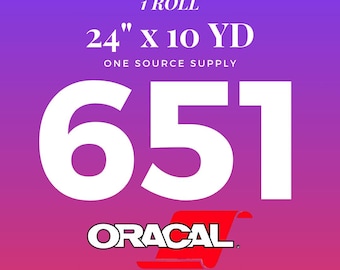 24" x 10 Yards Oracal 651 Vinyl | Permanent Outdoor Vinyl | Craft Vinyl Sheet | Decal Vinyl | Oracal Vinyl Sheet | Outdoor Adhesive Vinyl