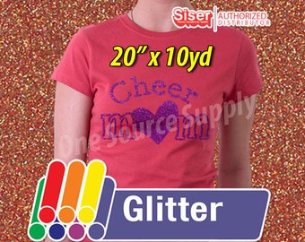 20" x 10 yard / EasyWeed Glitter HTV / Heat Transfer Vinyl - HTV - Combine for Shipping Discount