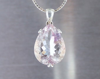 Colgante de amatista, plata 925, piedra natural, piedra morada, hecho a mano, joya de calidad, joya exclusiva, para ella
