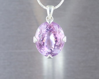 Colgante de amatista, plata 925, piedra natural, piedra morada, hecho a mano, joya de calidad, joya exclusiva, para ella