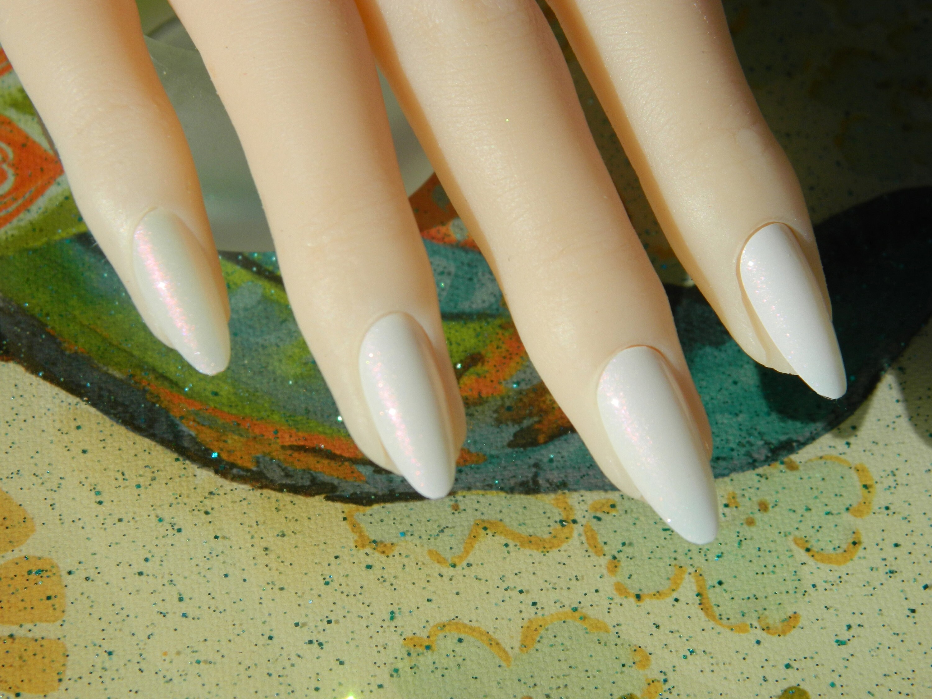 Craft Supplies & Tools Nail Art Acrylic & Press On Nails Gold Milky