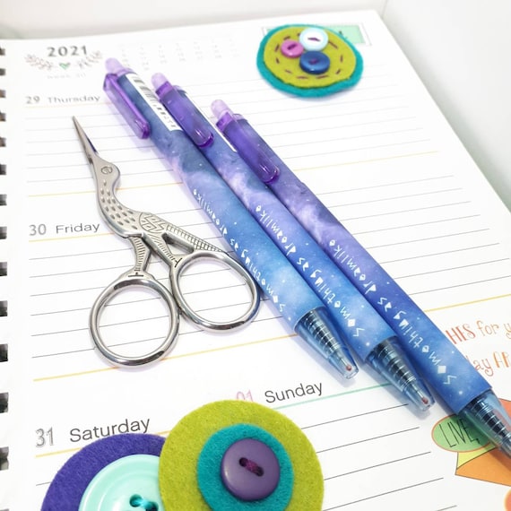 Galaxy Star Gel Pens Purple Blue Something as Dreamlike  0.5mm  Visual Arts Drawing Drafting Snail Mail Letter Writing Tools ST81