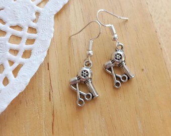 Stylist Hairdryer Charm Earrings Dangle Drop Lightweight Simple Jewellery for Dainty Daily Wear Minimalist Earrings Women Girls Gift Ideas