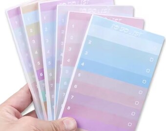 Rainbow To Do List Notepad, Colourful Fun Everyday Planners Checklist, Household Chores, Work School, Shopping Lists.  50 Sheets