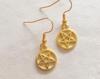Mini Pentagram Charm Earrings Dangle Drop Lightweight Simple Jewellery for Dainty Daily Wear Minimalist Earrings Women Girls Gift Ideas