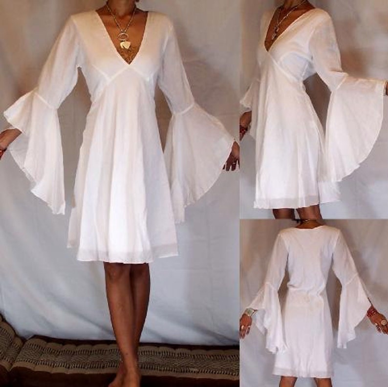 boda vestido angel mariposa blanco sleaves gitana corto hippy | etsy