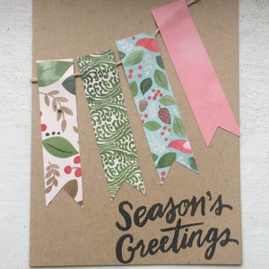 Christmas Greeting Cards. Season&#39;s Greetings Cards. Christmas Cards. Patterned Paper Cards. Ornament Cards. Banner Cards. Set of 15.