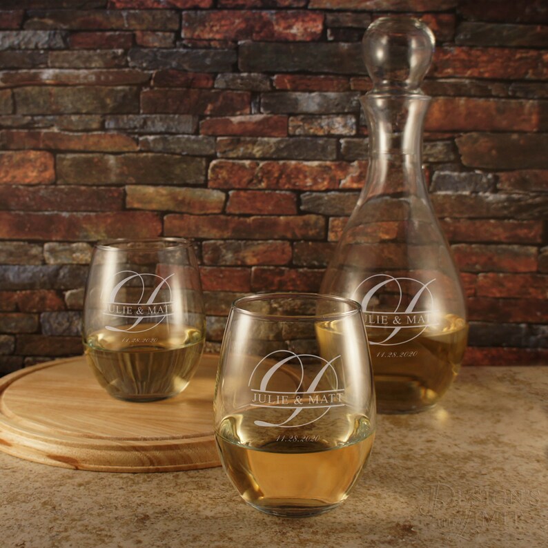 Personalized Wine Decanter with Stopper & Optional Engraved Etsy