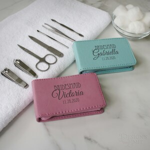 Personalized Manicure Kit Engraved with Design Option (Choose Color)