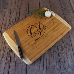 Personalized Bamboo Cutting Board Engraved with Design Options Each image 2