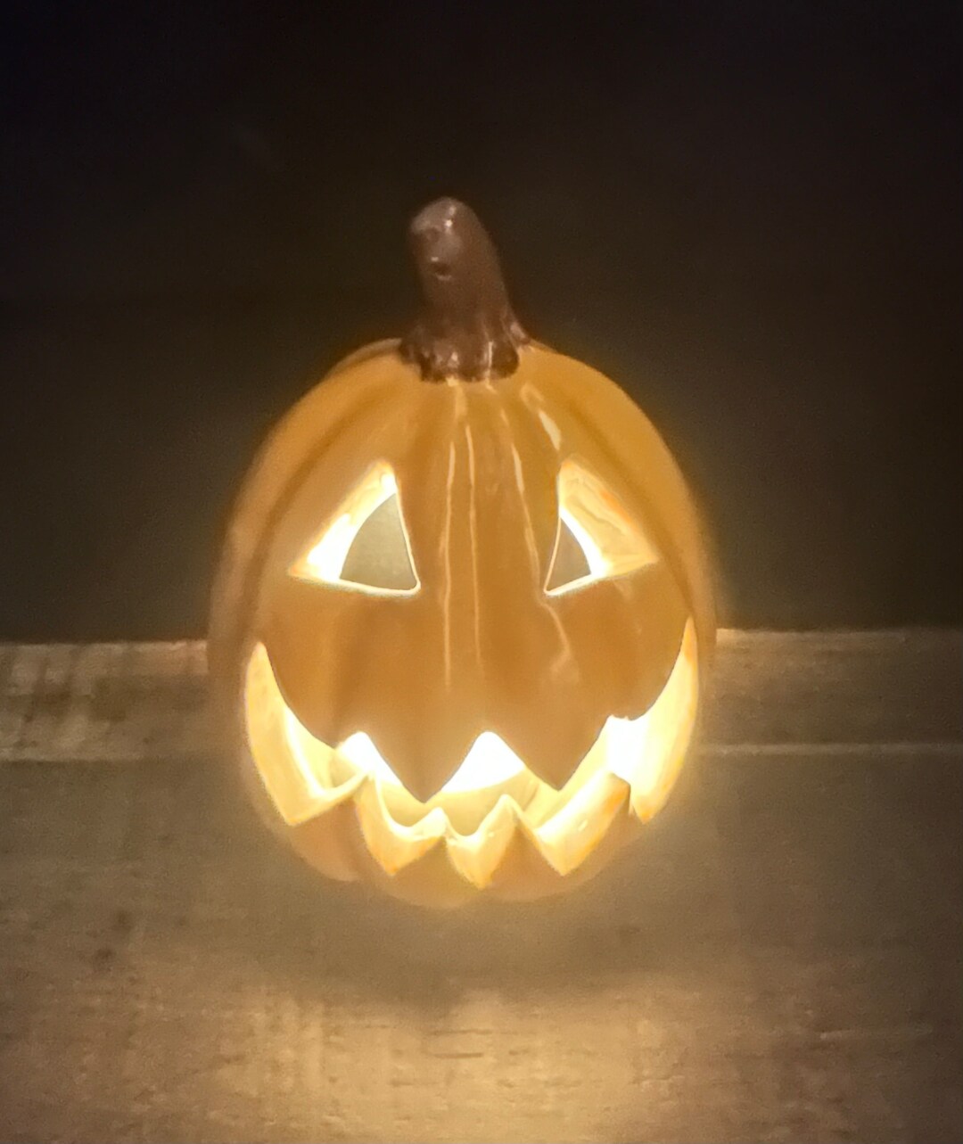 Ceramic Jackolantern Tea Light Holder / Wavy Smile Carved Etsy