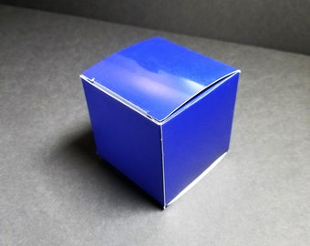 25 3x3x3 inch Blue Gift Box Tuck Top