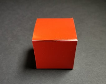 5 3x3x3 inch Red Gift Box Tuck Top