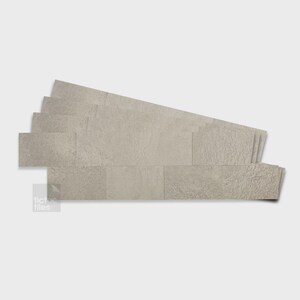 Tic Tac Tiles Peel and Stick Backsplash, Thin Stone Subway River Rock Tile