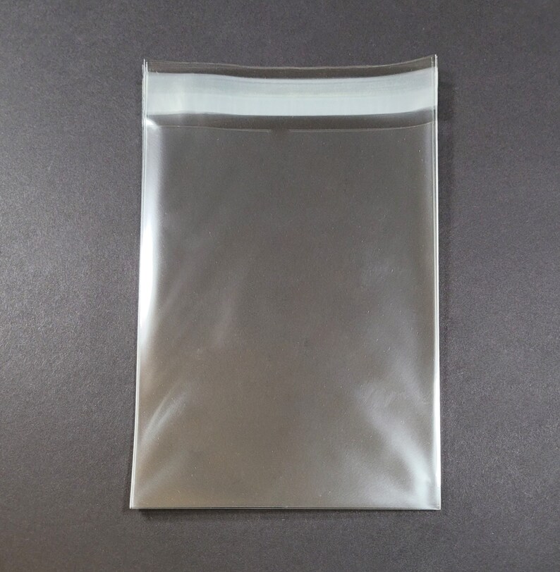 200 Clear Poly Cello Bag 4 1/2 x 4 1/2 inch Self Sealable OPP Product Bag Acid Free Clear Plastic Packaging image 2