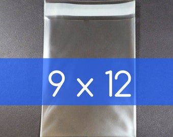 200 Clear Cello Bag 9x12 inch Self Sealable OPP Product Bag Acid Free Clear Plastic Packaging