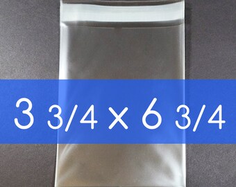 100 Clear Cello Bag 3 3/4 x 6 3/4 inch Self Sealable Resealable OPP Product Bag Acid Free Clear Pastic Packaging
