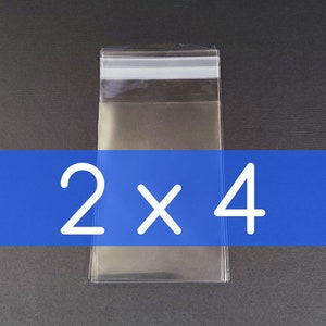 100 透明セロ袋 2 x 4 インチ セルフシール可能 OPP 製品袋 酸フリー 透明プラスチック包装