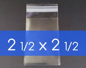 200 Clear Cello Bag 2 1/2 X 2 1/2 inch Self Sealable OPP Product Bag Acid Free Clear Plastic Packaging