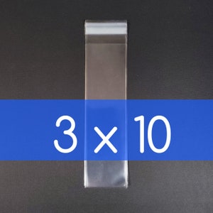 100 透明ポリセロ袋 3 x 10 インチ セルフシール可能 OPP 製品袋 酸フリー 透明プラスチック包装