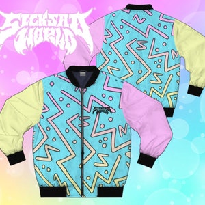 80's 90's Retro Streetwear Pastel Vaporwave Men's Bomber Jacket
