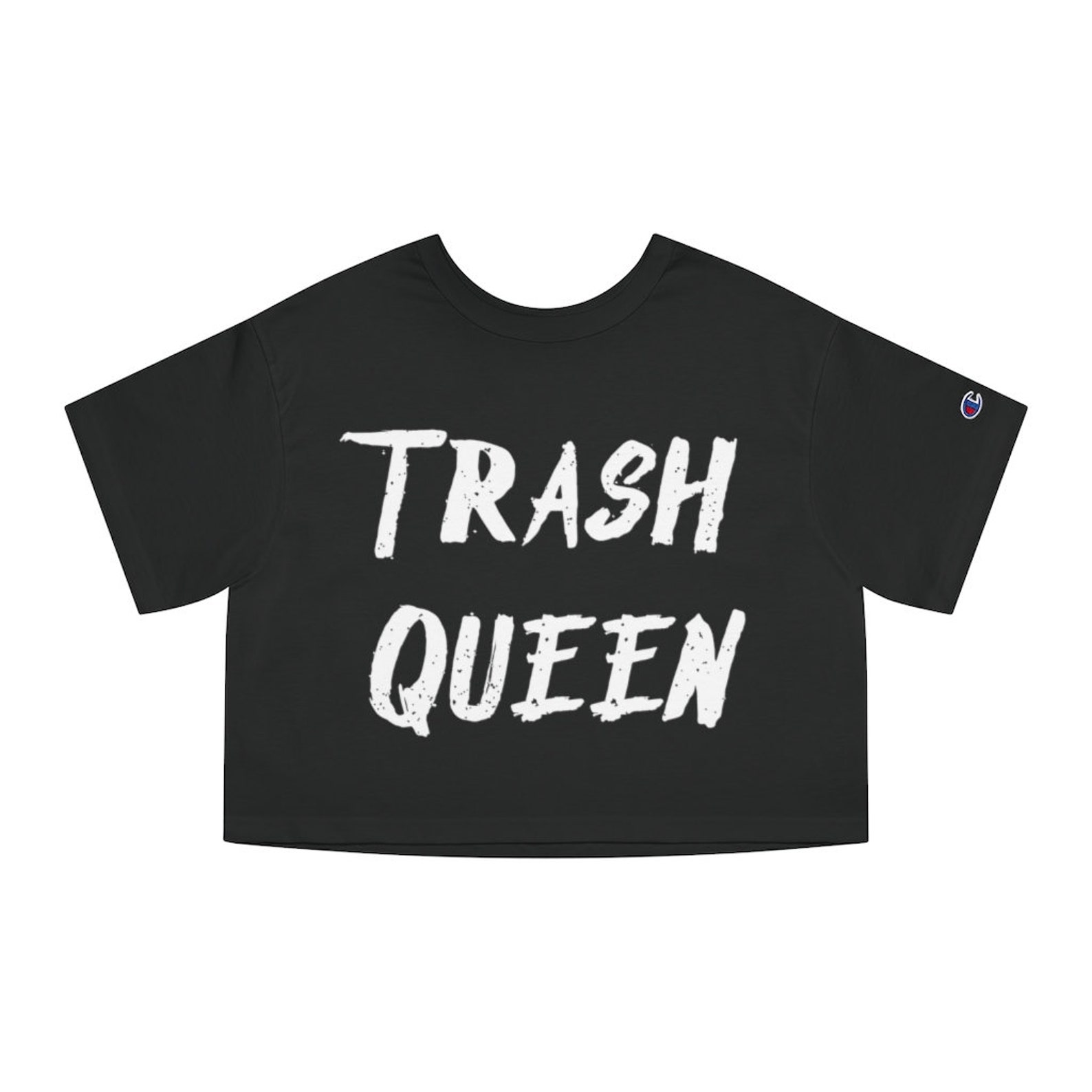 Trash Queen Minimalist Black and White Crop Top Etsy
