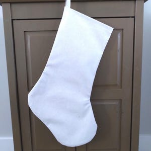 Large Neutral Canvas Christmas Stocking