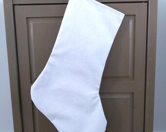 Large Neutral Canvas Christmas Stocking