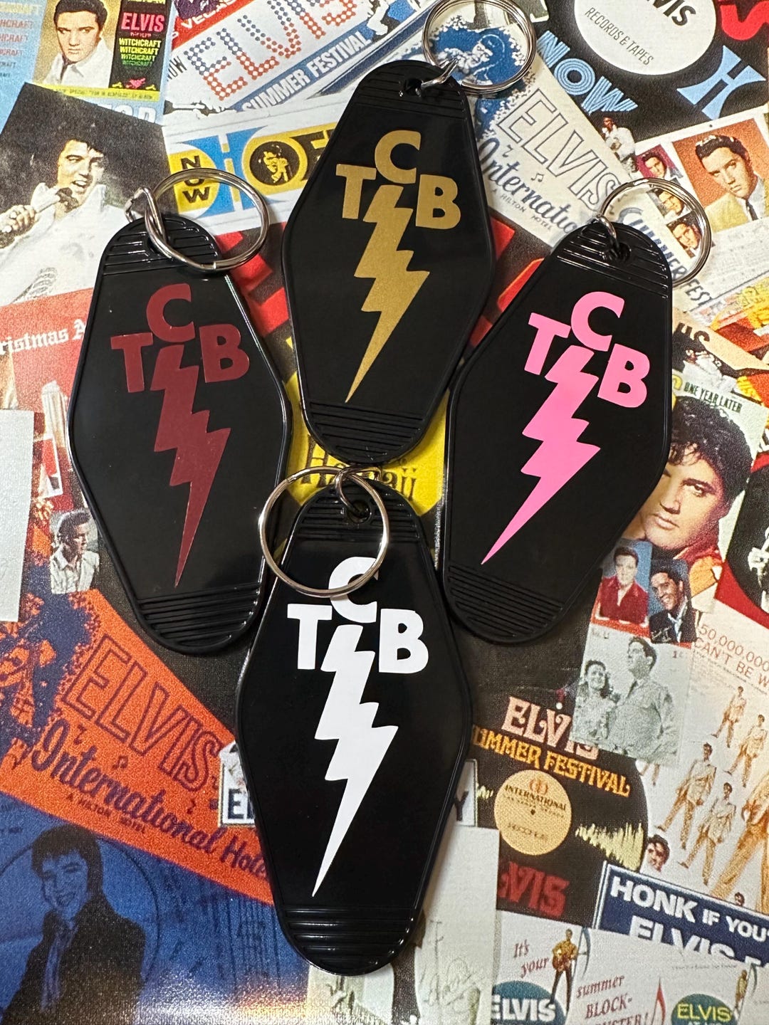 Tcb Keychain Elvis Presley TCB Inspired Keychain - Etsy