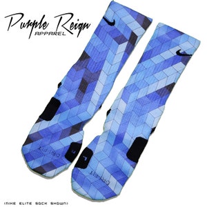 Custom Nike Elite  "Foamposite Sport Royal" Socks