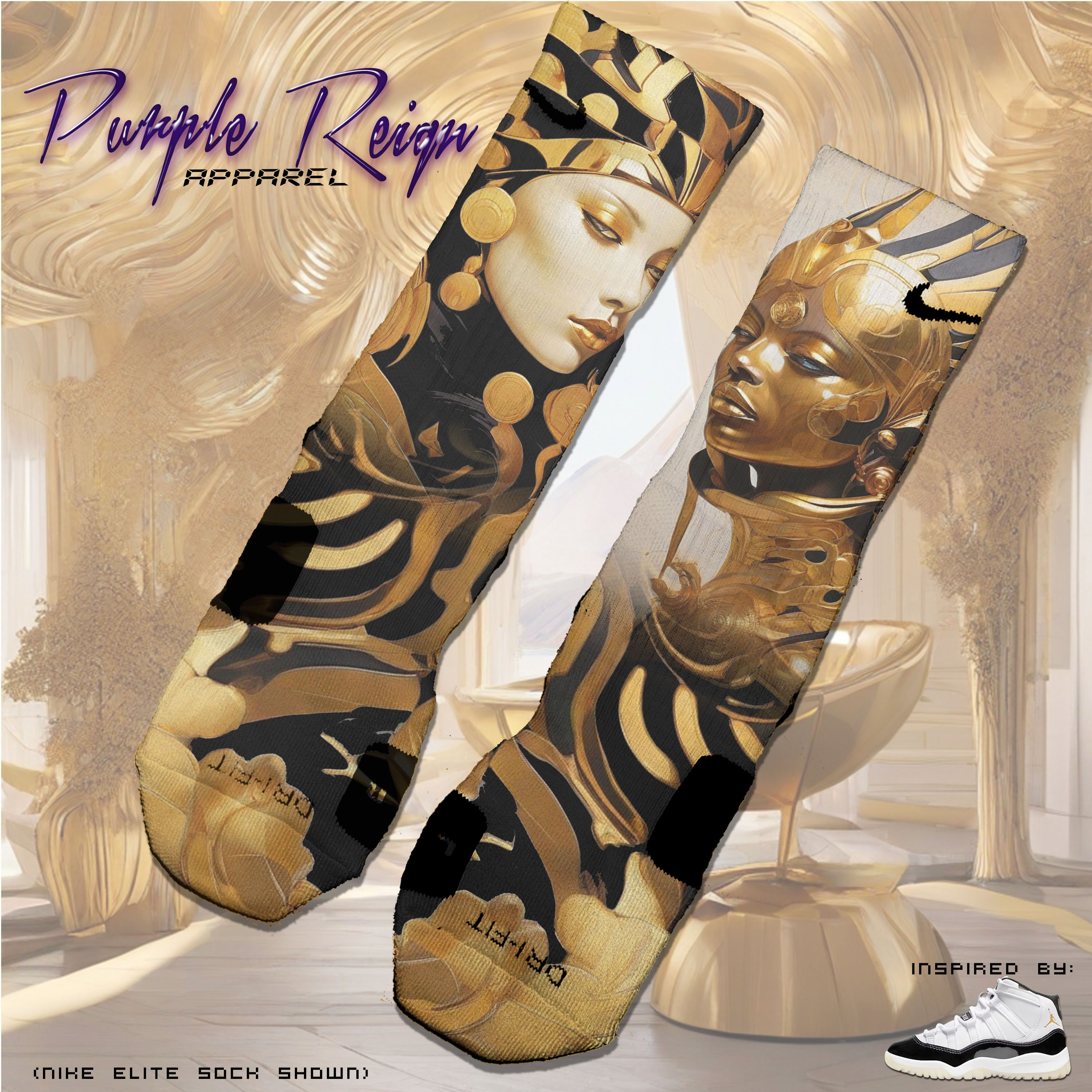 Gold nike elite socks sale