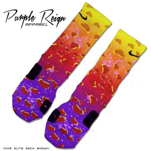 Custom Nike Elite  "Foamposite Asteroid" Socks