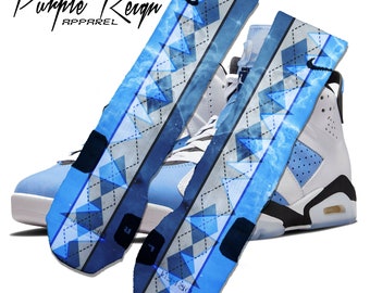 Custom Nike Elite JORDAN 6 "UNC" university blue matching Socks