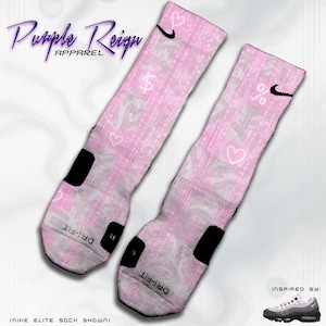 nike elite socks pink breast cancer
