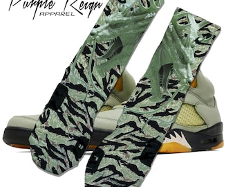 nike air JORDAN 5 "JADE HORIZON" matching Custom Nike Elite Socks sneaker socks kicks aj5 DC7501-300