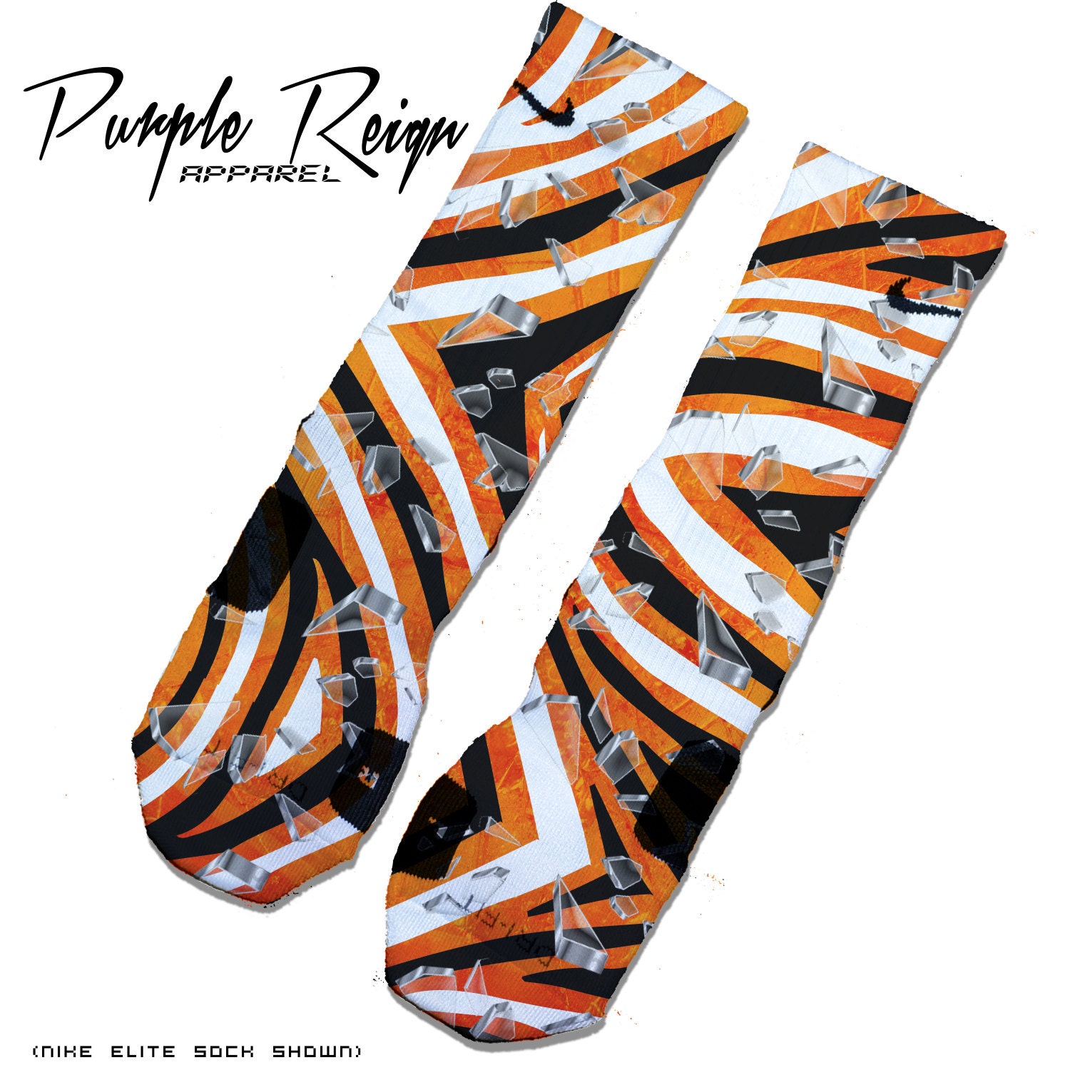nike elite socks black and orange