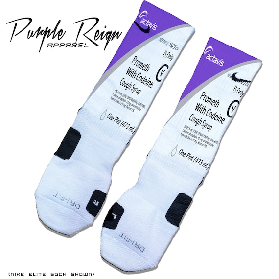 purple and gold nike socks
