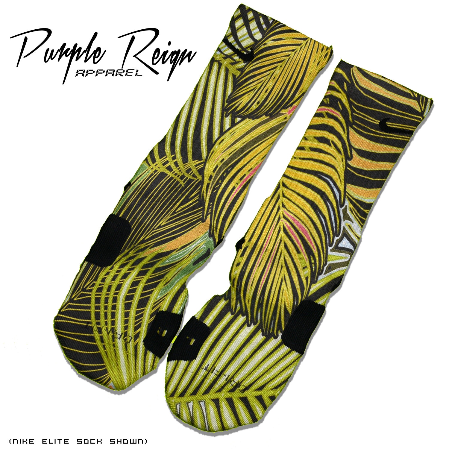 black and yellow nike elite socks