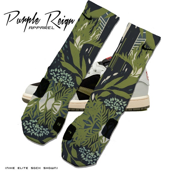 2足Nike Jordan x Travis Scott Crew Socks Jordan x Travis Scott Cactus Jack Scribble Socks Multicolor