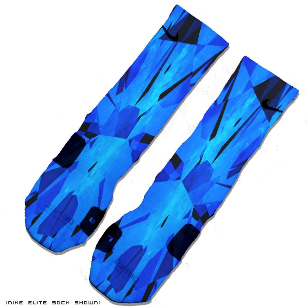 black and blue nike elite socks