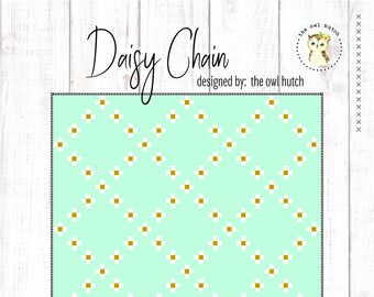 Daisy Chain PDF Quilt Pattern by theowlhutch | Baby quilt, Throw and Queen size included