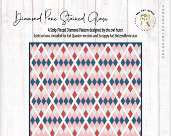 Diamond Pane PDF Quilt Pattern by theowlhutch