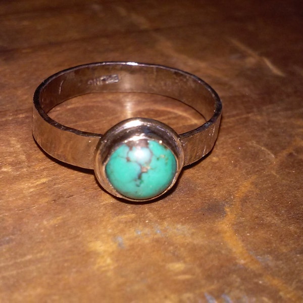 Turquoise Hammered Ring