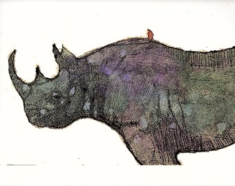 Rhino / etching