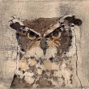 Owl /etching