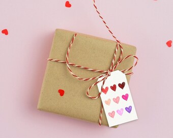 Watercolor Heart Gift Tag | Valentine’s Day Digital | Instant Download